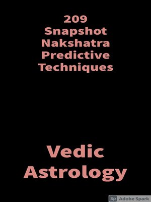 cover image of 209 Snapshot nakshatra predictive techniques
